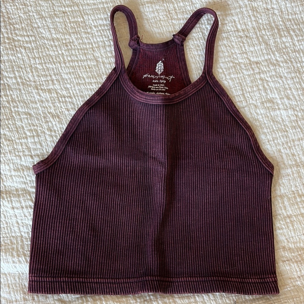 FP Movement by Free People Burgundy Crop Top